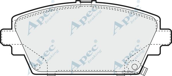 APEC BRAKING stabdžių trinkelių rinkinys, diskinis stabdys PAD1043